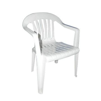 China Cost Effective Party Adult Stackable White Garden Chair Business Plastic Chairs With Armrests for sale