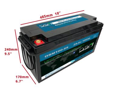 China Solar Battery Rechargeable Home Use Appliances 24 Volt Rechargeable Lifepo4 Akku Bateria 24v 100ah Solar Batteries Lithium Iron Phosphate Batteries for sale