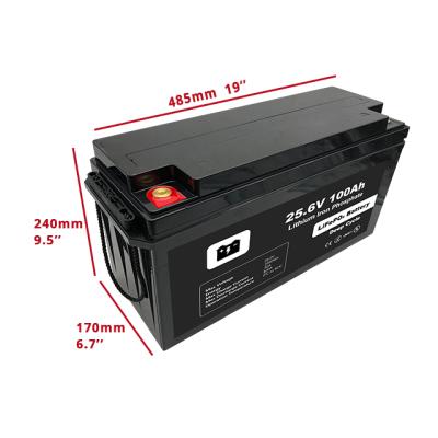 China Small size 24v 100ah 200Ah 300Ah compact deep cycle solar lithium battery for sale