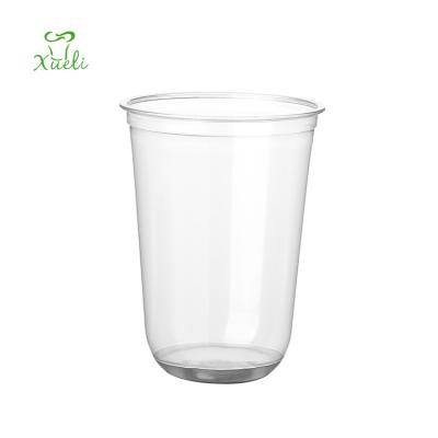 China Reusable Eco-Friendly Transparent Beverage Pet Single Wall Hot Selling Disposable Plastic Cup for sale