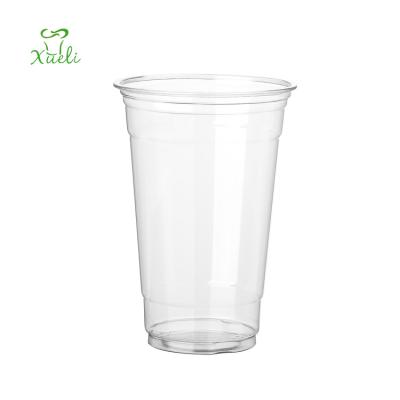 China 20oz Single Wall Custom Printed Pet Disposable Plastic Cup Wholesale Transparent Cute Tarot Cards Printing Custom Clear Pet Cup for sale