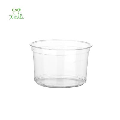 China Disposable Custom Printed Clear 12, 16, 20, 24oz PP PET Transparent Disposable Plastic Cup With Lid for sale