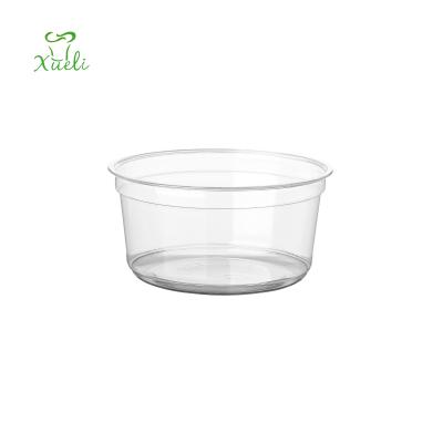 China BPA Free Non-Toxic Disposable 12oz Grocery Cups Clear Plastic Takeout Container Coffee Cup Plastic Lid for sale