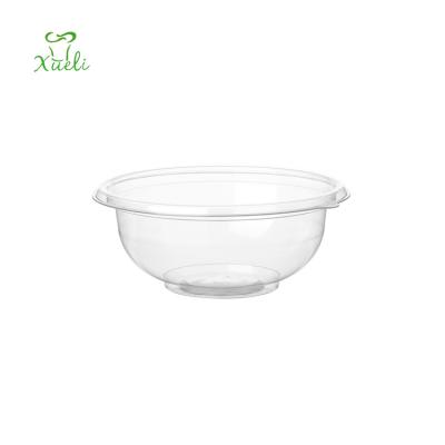 China Wholesale Custom Disposable Logo Plastic Cup Pet Food Container 12Oz 470ML PET Salad Bowl Disposable Cup Pet Food Cup Without Lid for sale