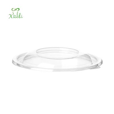 China Non Spill Clear 140mm Salad Bowl Lid PET Cup Lid For Plastic Bowl for sale