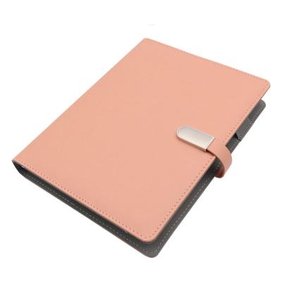 China Cheap Custom A5 Notebook Charging Phone With Power Bank Charging Writing Journal Powerbank 6 Ring Binder Corporate Gift Round for sale