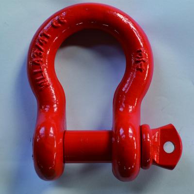 China Heavy Industry Drop Forged Shackle Arc Shape HDG Square Head Rigging Shackle for sale