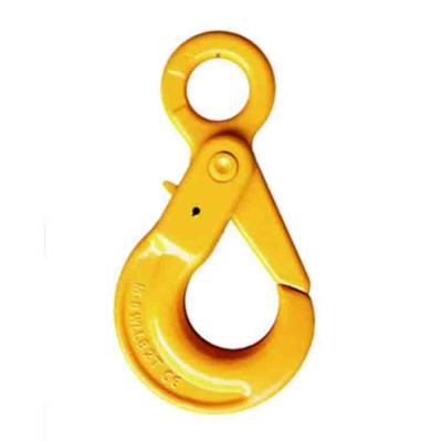 China Alloy Steel G80 Alloy Steel Forged Self Locking Crane Safety Lifting Hook For Chain for sale