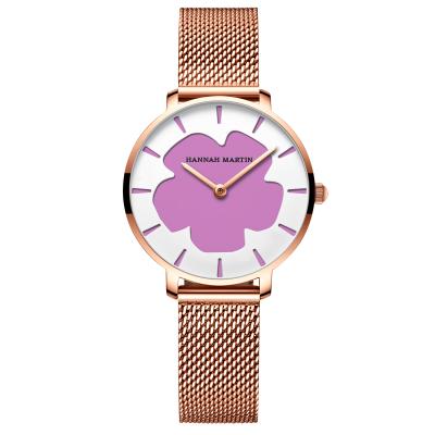 China Private Label Female Custom Stainless Steel Case Non-Specific Back Colored Printing Watch With Packaging For Ladies for sale