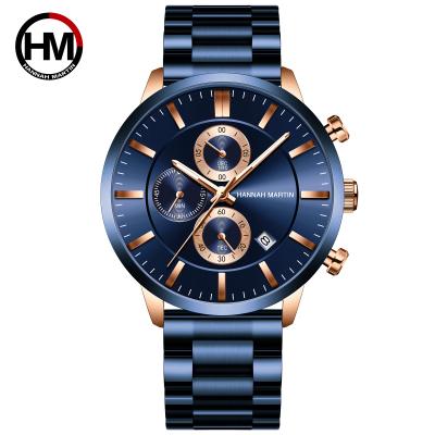 China Custom Chronograph OEM Wrist Stainless Steel Japan Movement Waterproof Private Label Hand Chronograph Make Your Own Watch for sale