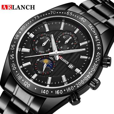 China New Style Chronograph High Quality Stainless Steel Back Customize OEM Classic Quartz Men's Stainless Steel Watches 2019 for sale