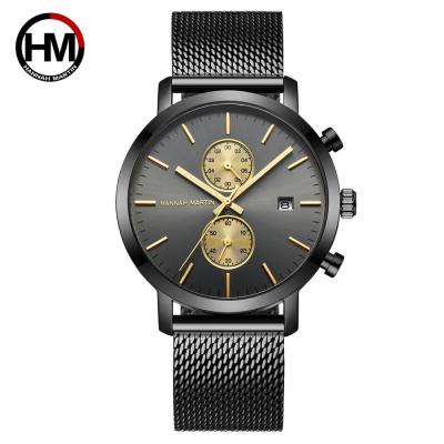 China Custom Made Chronograph OEM Wrist Stainless Steel Japan Movement Waterproof Private Label Hand Men Watch Luxury for sale