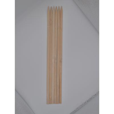 China Biodegradable Brazilian Bamboo BBQ Stick Heat Resistance Kebab 23 Cm Flat Skewer for sale