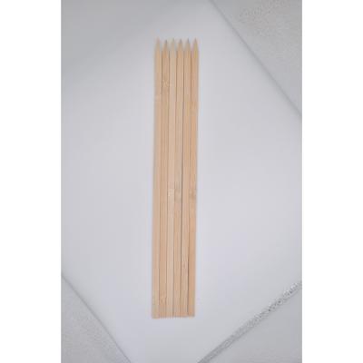 China Heat Resistance Shish Kebab Disposable Biodegradable BBQ Stick Bamboo Flat Skewer for sale