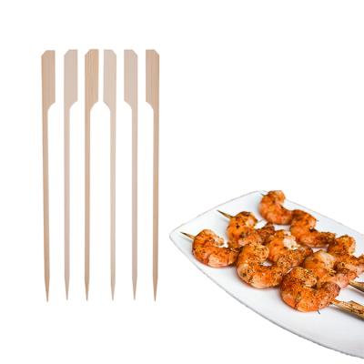 China Pure Natural Disposable BBQ Kebab Kebab Heat Resistance Manufacturer Supply 12cm Teppo Paddle Bamboo Skewer Stick for sale