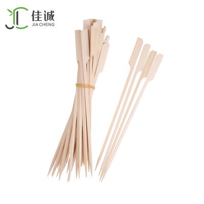 China Environmentally Friendly Selection Heat Resistance BBQ Paddle Stick Bamboo Skewer 25cm for sale