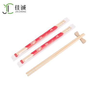 China Custom Copy Discardable Bulk Single Use Round Bamboo Chopstick for sale