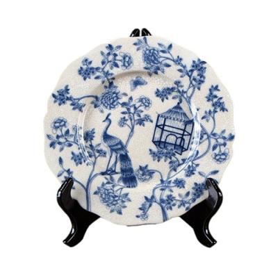 China Chinese hand painted living room blue and white porcelain hallway dish antique imitation placement for sale