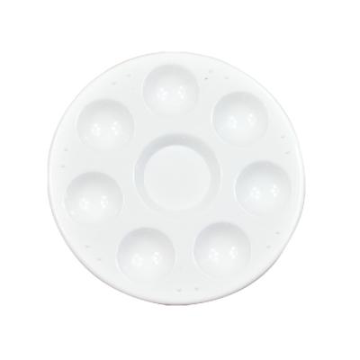 China Paint Round Paint Tray Plastic Palettes Watercolor Painting Plastic Palette 8 Wells for sale