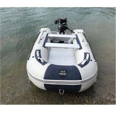 China PVC 12FT Inflatable Kayak Fishing Boat Inflatable Poonton Boat With Aluminum Floor for sale