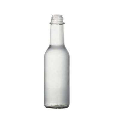 China Beverage 5oz 5 oz Flint Glass Hot Sauce Bottle 150ml Empty Ketchup Sauce Vinegar Glass Bottles Dimmed for sale