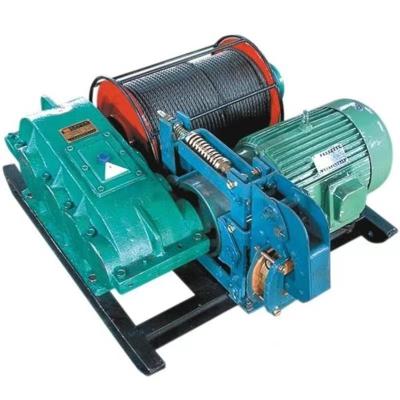 China AUTO Heavy Duty Construction Material Lifting Double Drum Motor High Speed ​​Cable Pulling Machine 2 Power 5 10ton Hoist Electric Winch for sale