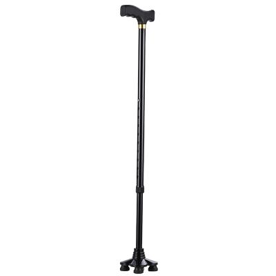 China Aluminum Alloy Factory Wholesale Adjustable Elder Medical Paralysis Walking Cane for sale