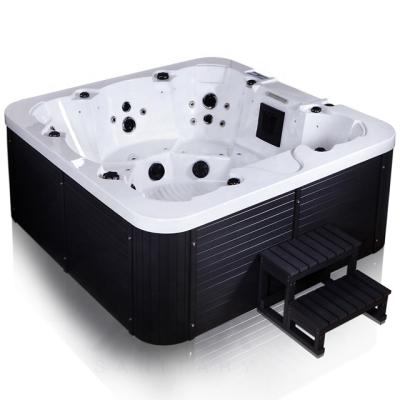 China Whirlpool Skirted Hot Tub Massage Bathtub Double Side (Left Skirt) Seats Outdoor Tubs Spa for sale