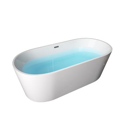 China 2021 hot sale simple design freestanding acrylic bathtubs white or black for adults for sale