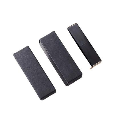 China Recyclable Black 3.5x1x1 Kraft Paper Lipstick Box Lip Balm Wrapping Paper Box For Birthday Festival Gift Packaging for sale