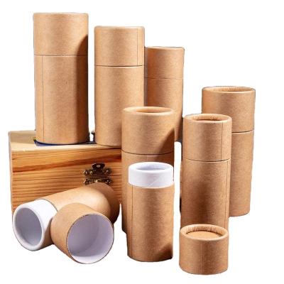 China Recyclable 50ml Cardboard Tubes Burlywood Wrapping Paper Round Wrapping Paper Containers for Pencils Tea Cart Coffee Cosmetic Crafts Gift Packaging for sale