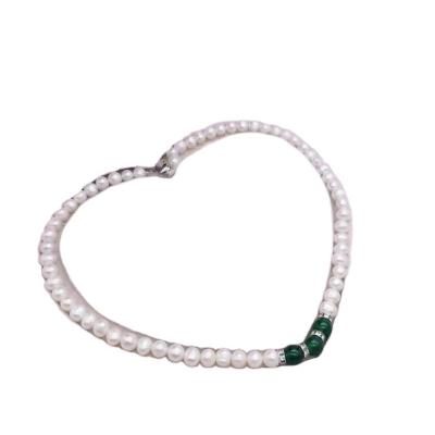 China Necklace Jewelry A-grade Sterling Silver White Freshwater Cultured Pearl Necklace for sale