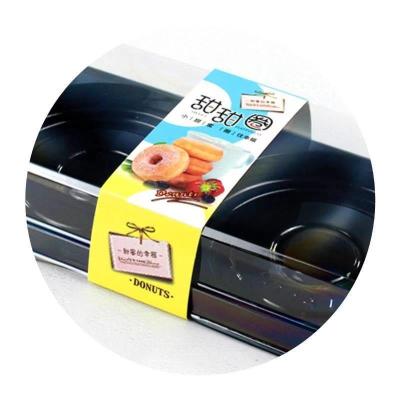 China Wholesale Recyclable Round Transparent PET Plastic Cake Packaging Donut Boxes For Party for sale