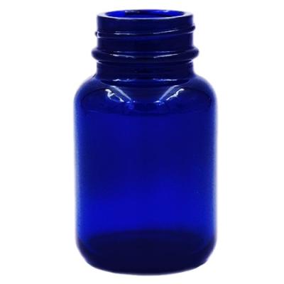 China 60ml 120ml 250ml 500ml Wide Medicine Cobalt Blue Glass Mouth Packer Bottle Capsule Pill Tablet Bottle for sale