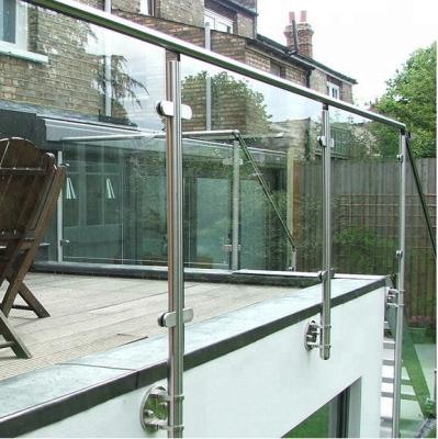 China Stainless Steel Polished Stainless Steel Balcony Glass Railing for sale