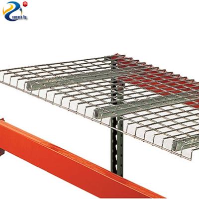 China Plain Weave U Channel Metal Galvanize Steel Pallet Rack Wire Mesh Decking Panels For Pallet Rack System for sale