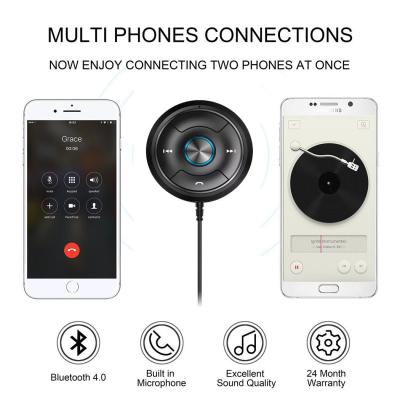 China 2018 wholesale wireless Bluetooth car kit aux adapter car mp3 fm transmitter aux Bluetooth music receiver for sale