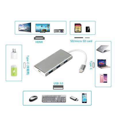 China usb type c multiport adapter type c usb hub usb type c adapter 3.1 hub usb-c for sale