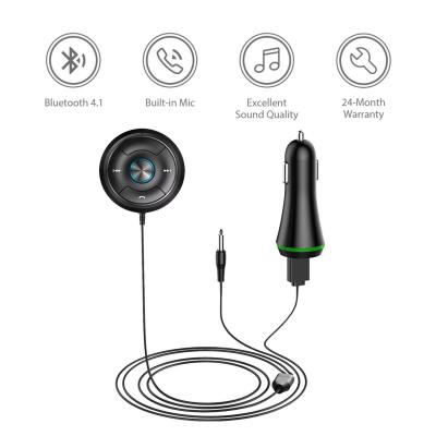 China High Quality Universal 3.5mm Wireless Bluetooth Car Kit AUX Audio Music Receiver Adapter Handsfree for sale