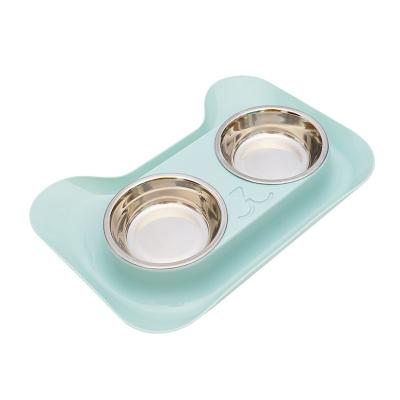 China Cheap Sales Fashion Colorful Cat Dog Water Food Pet Anti-overflow Bowl Feeder Stocked for sale