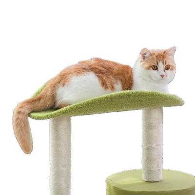 China Wholesale Large Stocked Cat Scarching Tree Climbing With Platform Scratcher Post Tower House for sale