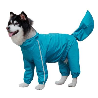 China Large Dog Viable Waterproof Pet Adjustable Dog Clothes Waterproof Rain Jackets Lightweight Pet Rancoat for sale