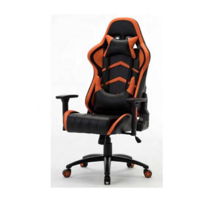 China Factory Custom Leather Looped PVC Spinning Cloth Racing Orange Sponge Cheapest Gaming Chair for sale