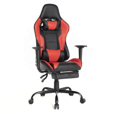 China New desig Low Price PVC Armrest 3D Ergonomic Gaming Rotation Leather Chair With Footrest for sale