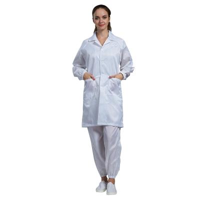 China Good quality esd cleanroom anti-static lab coat working smock work uniforms for sale