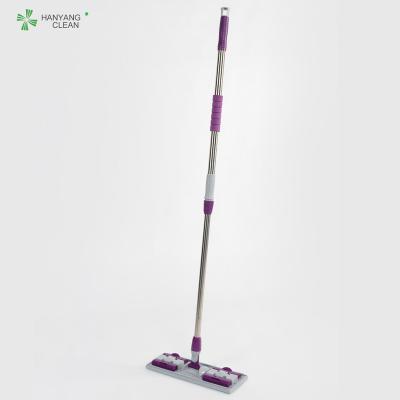 China Sustainable Flat Cleanroom Wipes Stainless Steel Floor Super Stretch Ceiling Mop Cleaning Microfiber for sale