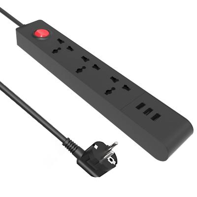 China Residential / General-Purpose pakistan custom logo universal quick charge 10a overload universal travel power strip with multi-plug for sale