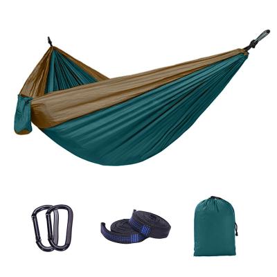 China 350KG Capacity Low Moq Custom Logo Nylon Hammock With Accessories With 2.8m 5+1 Loop Straps for sale