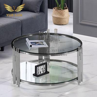 China Eco-friendly modern mirror coffee table furniture living room luxury coffee table set for sale