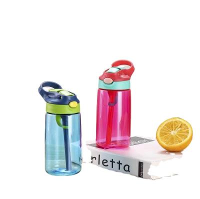 China Hot Selling Sustainable 480ml Kids Water Bottle With Straw Kids Sippy Cups Drinking Bottle Kids Plastic Water Bottles for sale